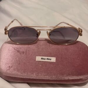 Miu Miu SMU54Z gold/grey gradient mirror lens
